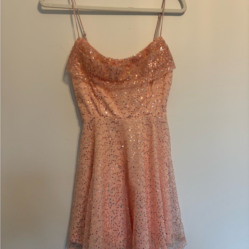 Sparkling Pink Homecoming Dress